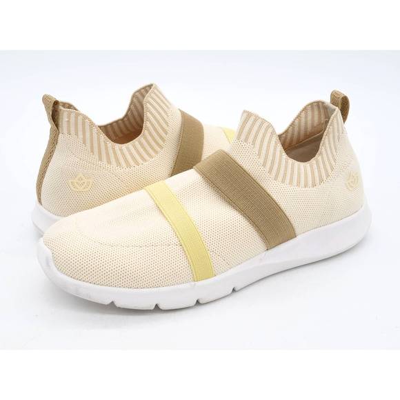 Spenco Sneakers Womens 9 D Beige Stretch Fabric Arch Support Slip On Shoes - Picture 1 of 12